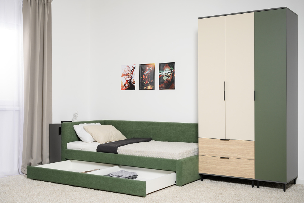 Детские тумбы, Тумба выкатная Марвэл 16.159, темно-серый