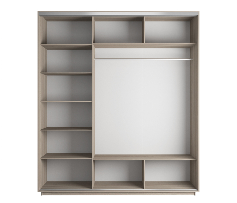 Шкафы-купе, Шкаф-купе Экспресс Медиум (1 зеркало) трио 2200 x 2100 x 600