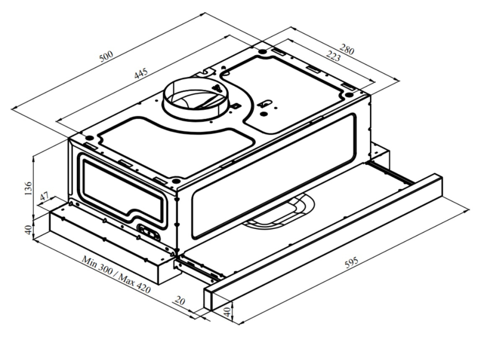 Вытяжки, Кухонная вытяжка Rebus White 60