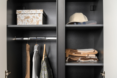 Шкаф двустворчатый Сидней 16.367.02, антрацит, веллюто капучино