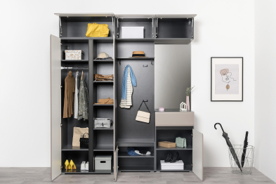 Комод Сидней 16.231.02, антрацит, веллюто капучино