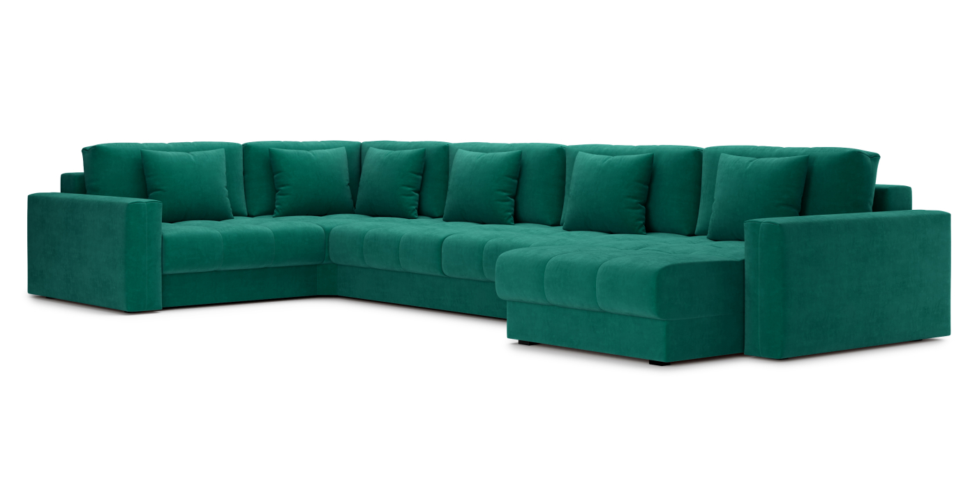 Диваны угловые в гостиную, Диван П-образный Кастел