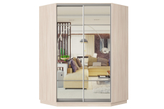 Угловые шкафы, Шкаф-купе Премьер Лайт 71 угловой (11;11) двухдверный