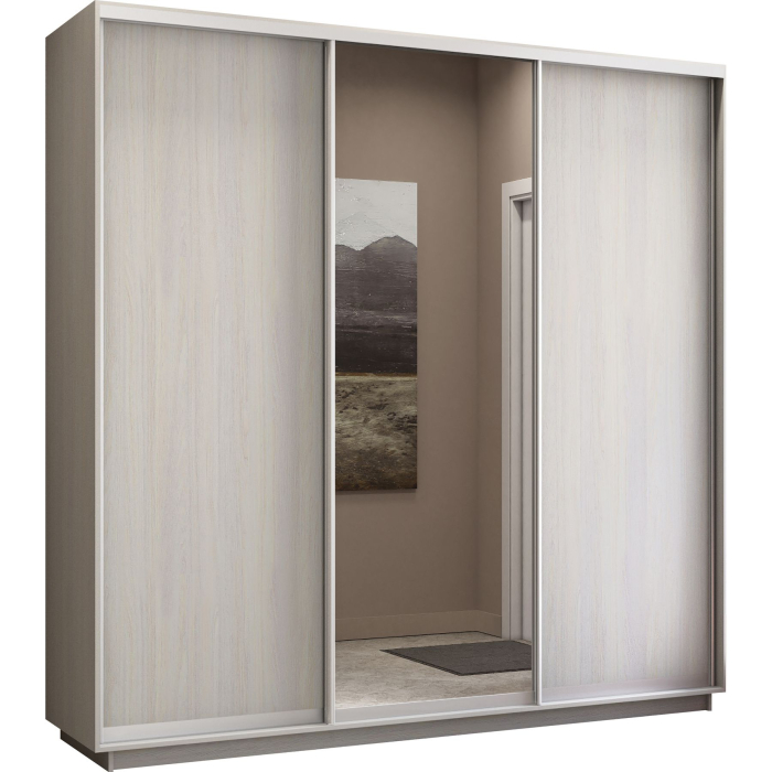Шкафы-купе, Шкаф-купе Экспресс Медиум (1 зеркало) трио 2400 x 2400 x 600