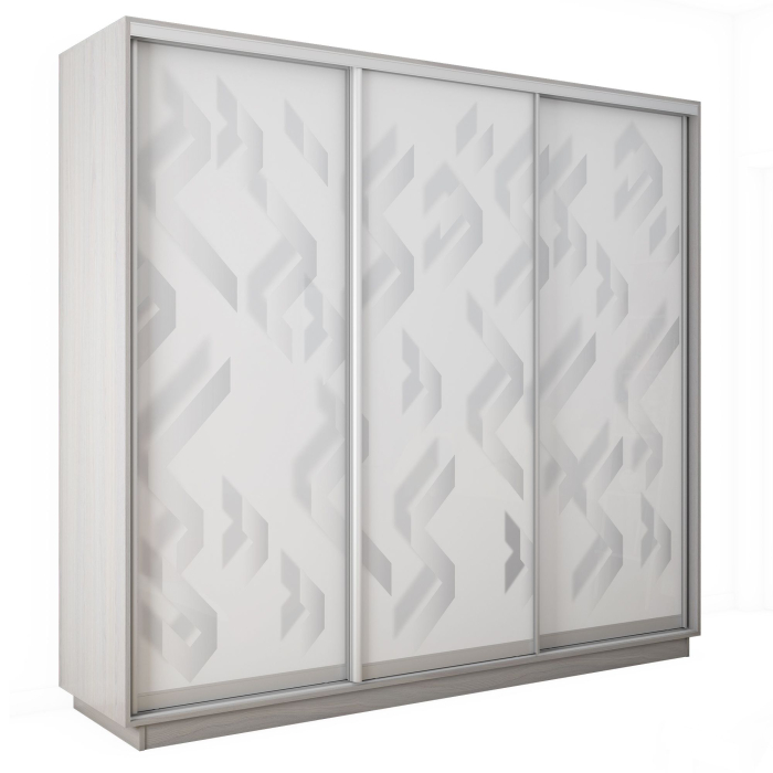 Шкафы-купе 3-х дверные, Шкаф-купе Экспресс 3-х дверный Фотопечать Ленты Стекла 210х45х240