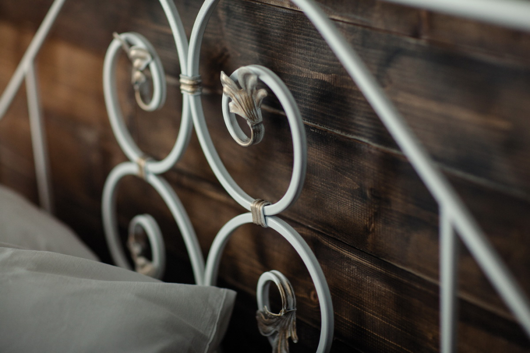 Кованые кровати, Кованая кровать Камелия 1.6 с двумя спинками