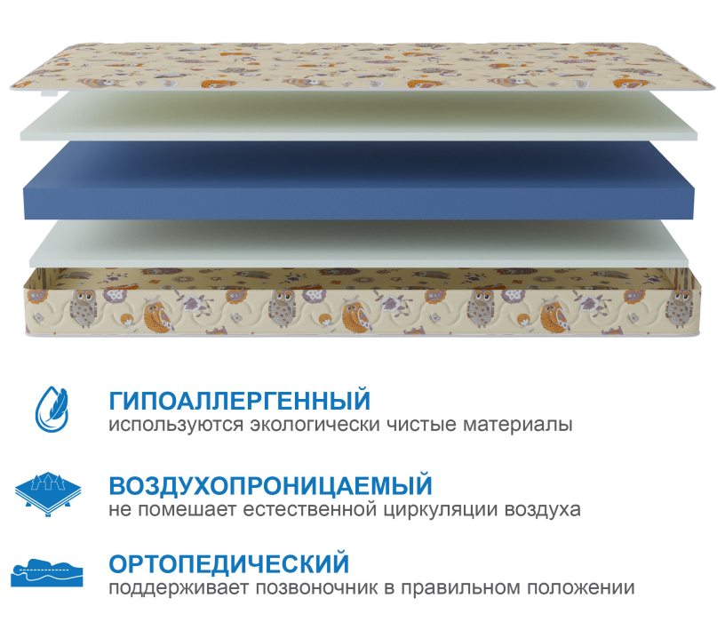 Матрасы, Матрас Здоровый сон-Дельфин в скрутке 1200х2000