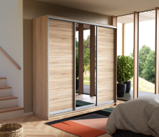 Шкафы-купе, Шкаф-купе Экспресс Медиум (1 зеркало) трио 2400 x 2400 x 600