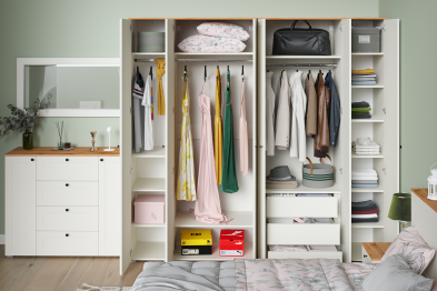 Шкаф для одежды Остин 13.336.02, белая шагрень, дуб золотой крафт