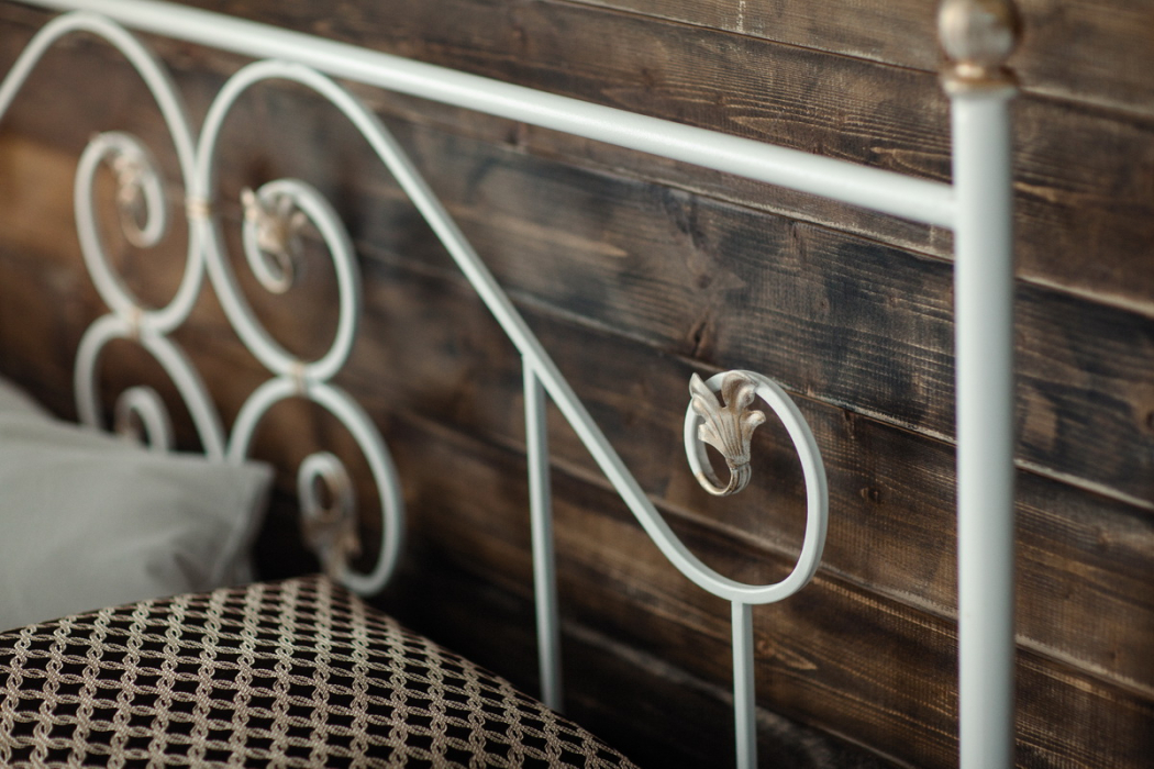 Кованые кровати, Кованая кровать Камелия 1.6 с двумя спинками