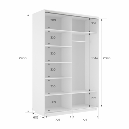Шкаф-купе Экспресс 2-х дверный Фотопечать Шелк Стекла 160х60х220