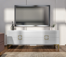 ТВ-тумбы, Тумба под телевизор Ассоль СБ-3433 Белый/МДФ Белый