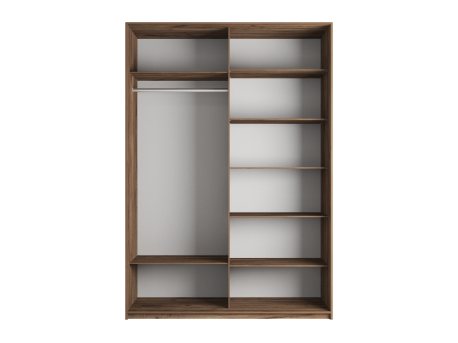 Шкафы-купе 2-х дверные, Шкаф Прайм дуо ДСП+зеркало 2300 х 1400 х 570