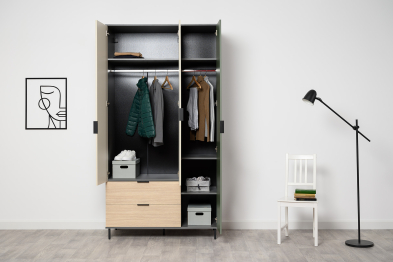 Шкаф Марвэл 16.317.03, темно-серый, сатин, плэйн, дымчатый зеленый