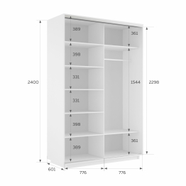 Шкаф-купе Экспресс 2-х дверный Фотопечать Шелк Стекла 160х60х240