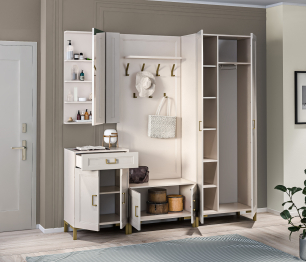 Прихожая Ассоль Кашемир серый/МДФ Кашемир