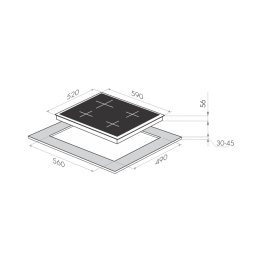 Электрическая индукционная панель MAUNFELD MVI59.4HZ.2BT