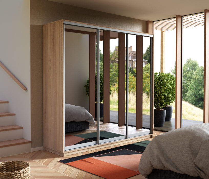 Шкафы-купе, Шкаф-купе Экспресс Экспенс трио 2200 x 2400 x 600