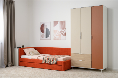 Кровать одинарная Марвэл, терра