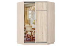 Угловые шкафы, Шкаф-купе Премьер Лайт 71 угловой (08;11) двухдверный