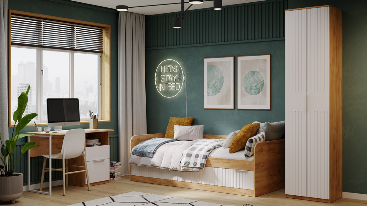 Хилтон, дуб крафт золотой, белый матовый