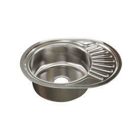 Мойка овал 45х57 (0,8) лев, с сифоном ДЕКОР