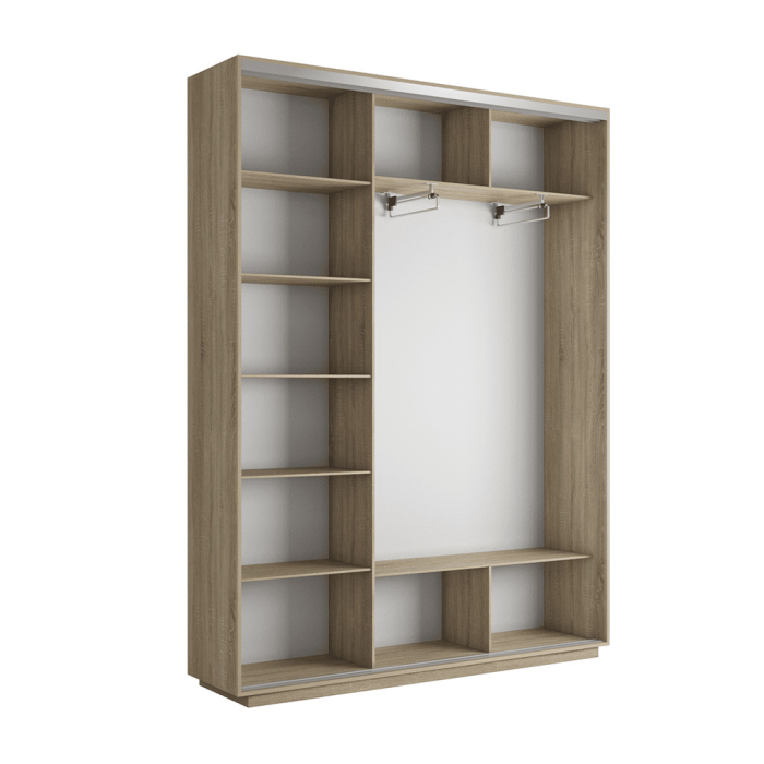 Шкафы-купе 3-х дверные, Шкаф-купе Экспресс 3-х дверный Фотопечать Ленты Стекла 240х45х220