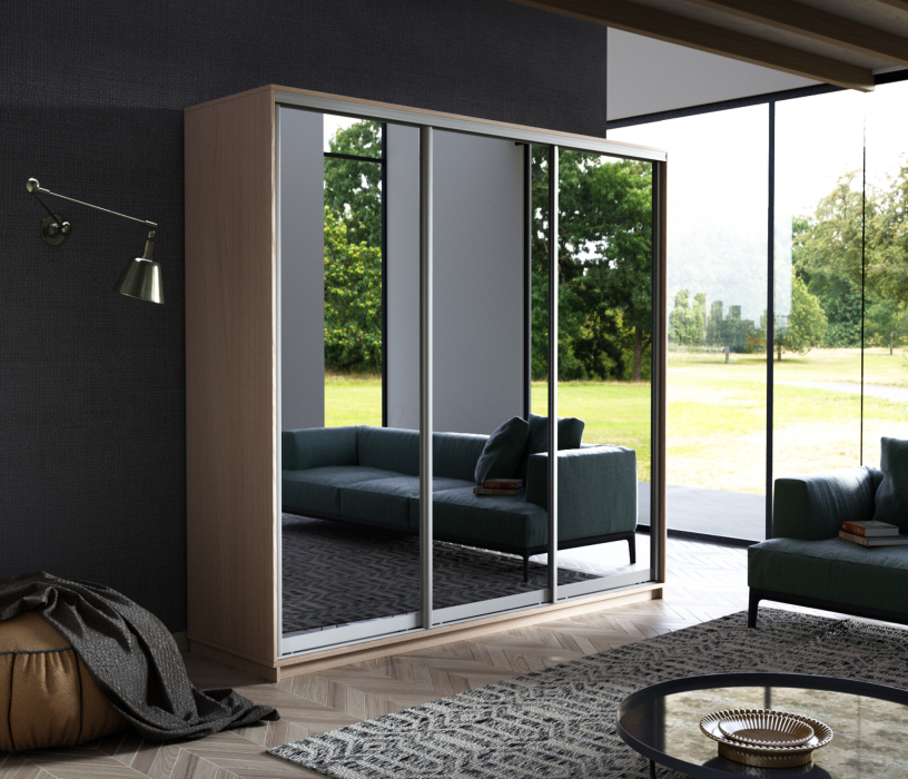 Шкафы-купе, Шкаф-купе Экспресс Экспенс трио 2200 x 2400 x 600