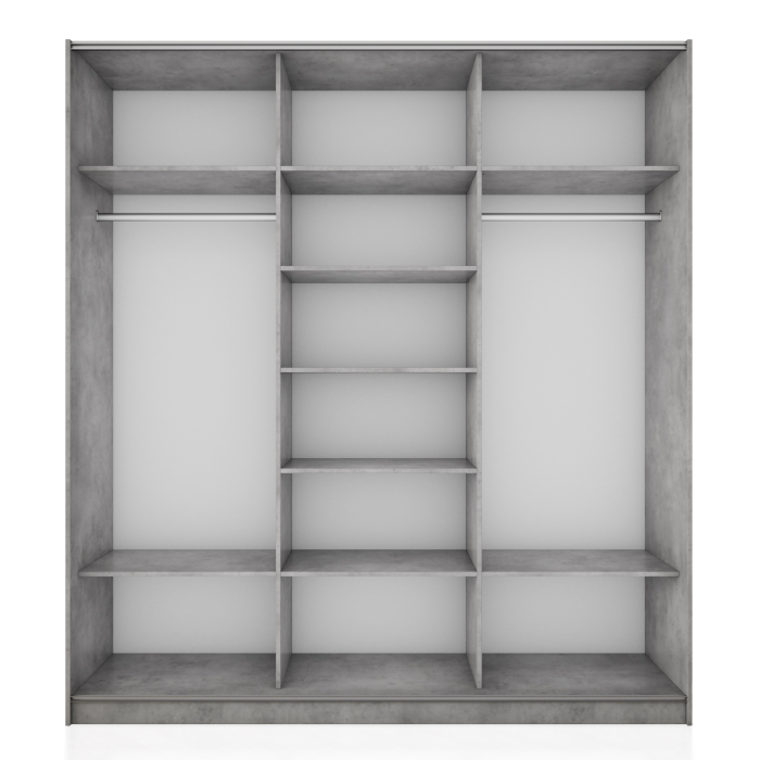 Шкафы-купе 3-х дверные, Шкаф-купе Прайм 3-х дверный Стекла черные/Зеркало/Доводчики 210х57х230