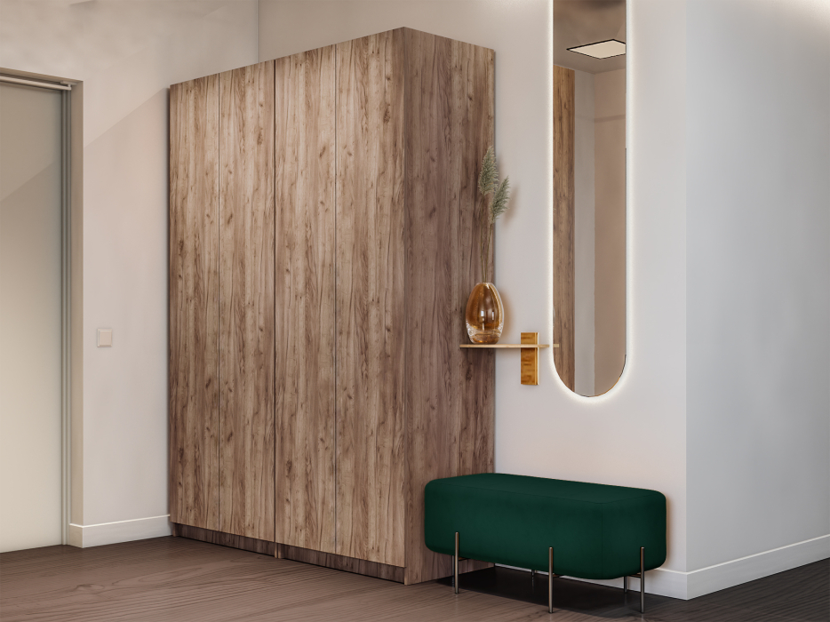 Шкафы распашные, Распашной шкаф Локер 800+800 с ящиками и полками слева